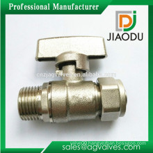 1/2 inch nickel plated Zinc alloy handle female brass ball valve for pex al pex pipes